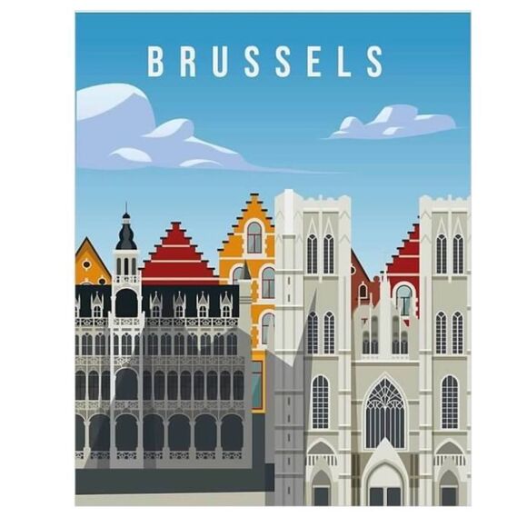 Brussels Belgium Print  - Picture 2 of 3